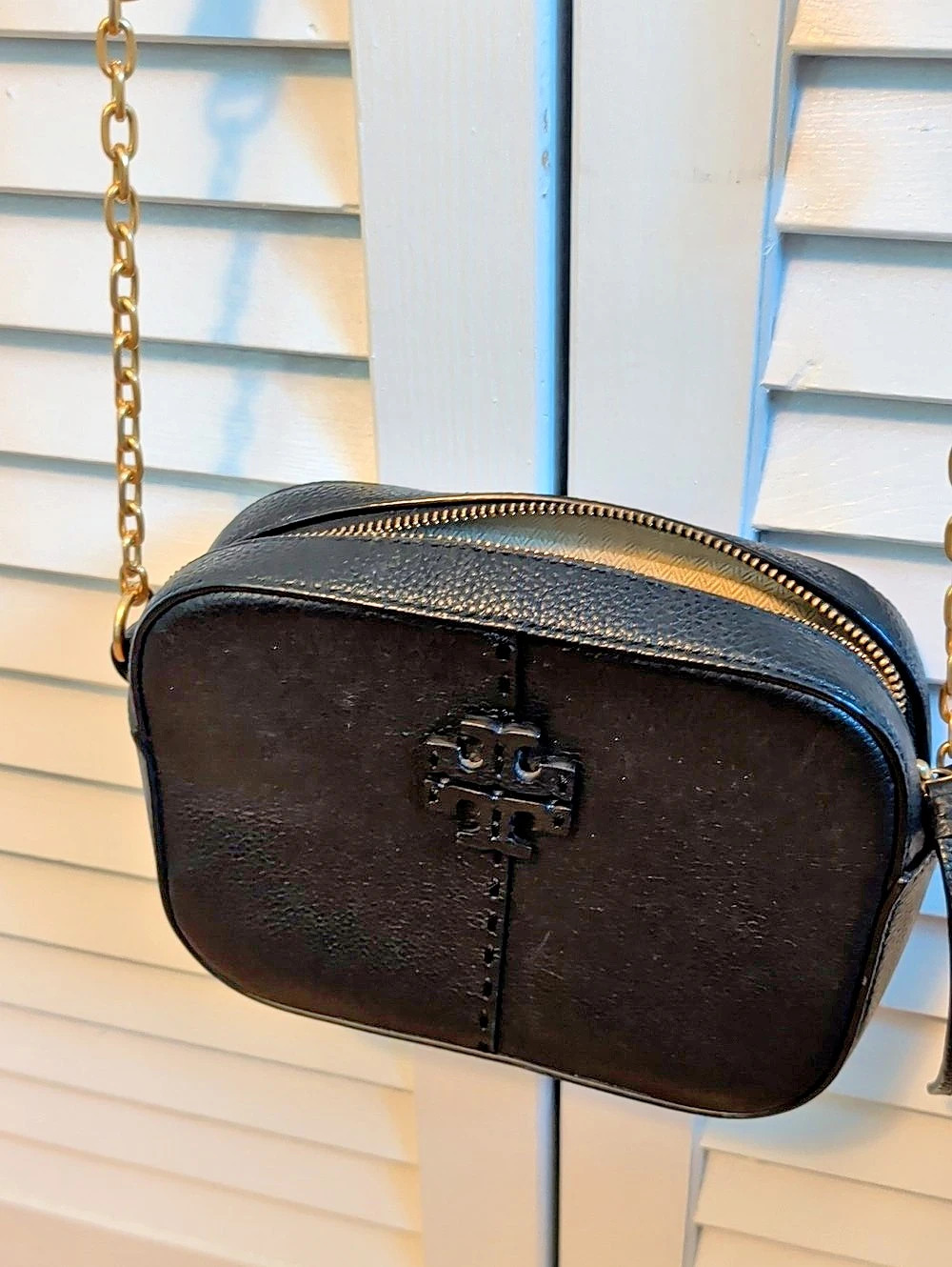Tory Burch Perry Bombe Mini Bag Black Crossbody